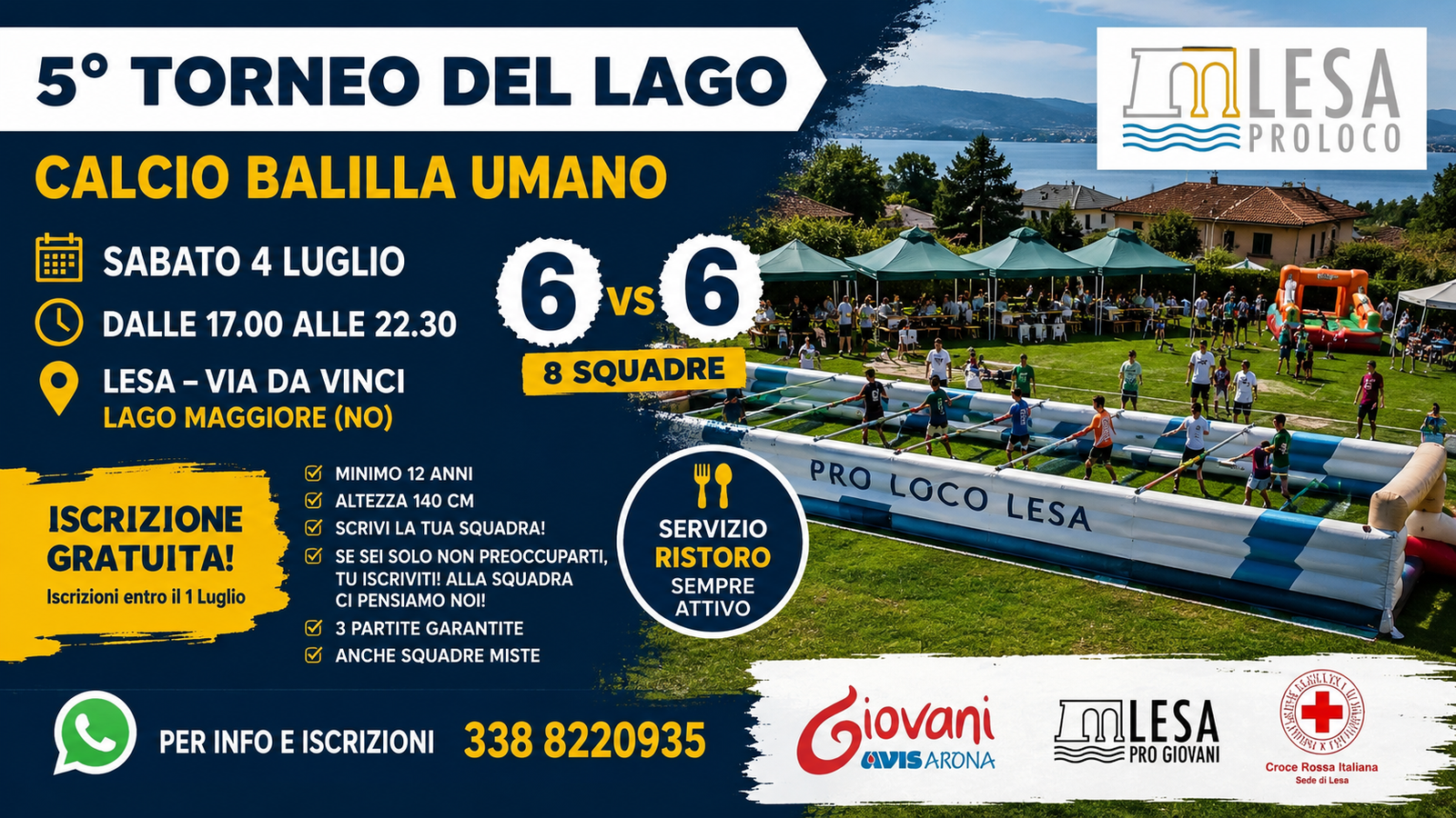 5° Torneo del Lago a Lesa - Calcio Balilla Umano